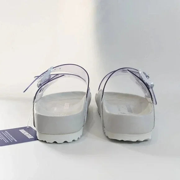 Manolo Blahnik X Birkenstock Women's Arizona PVC Slide Sandals in White Size 35